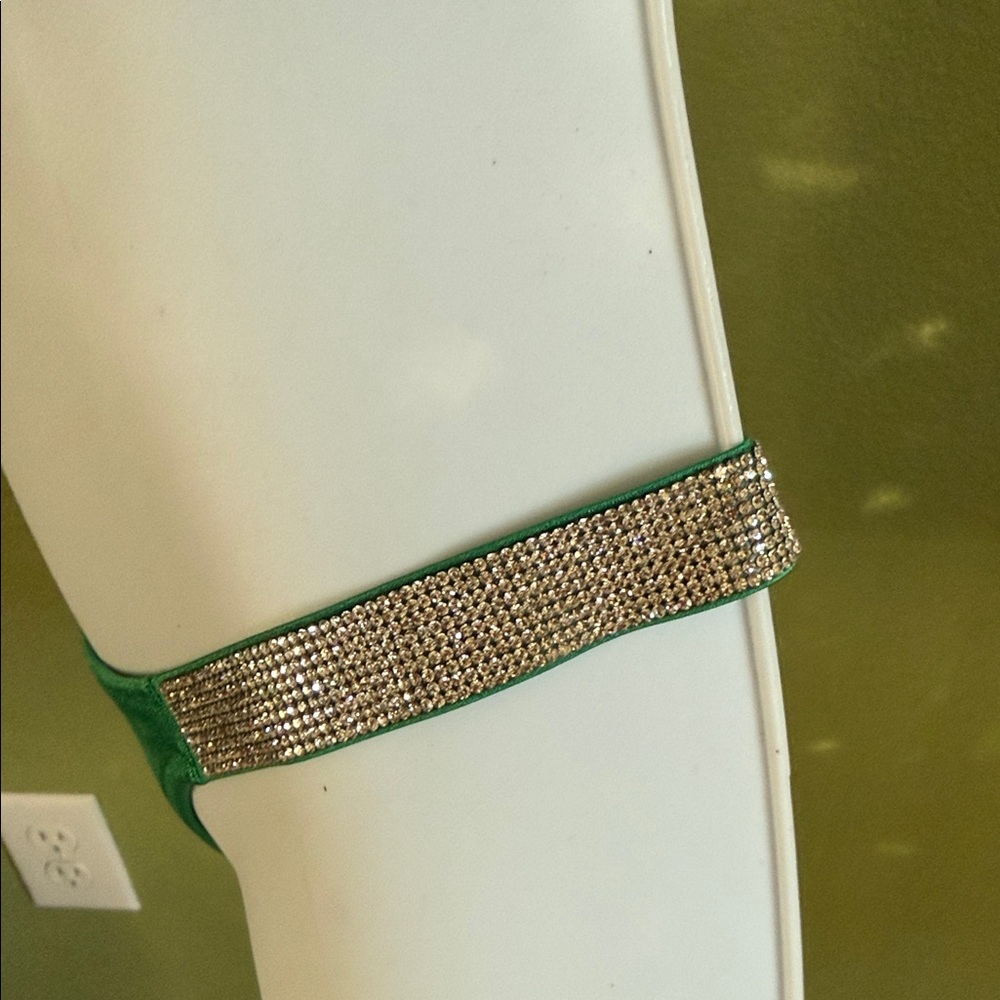 VS Emerald Green Bikini Set with rhinestones - Picture 5 of 11